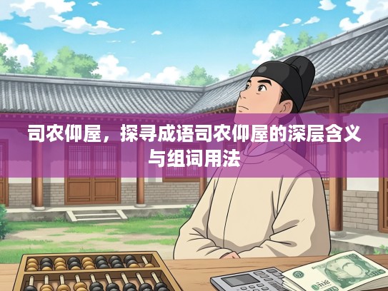 司农仰屋,探寻成语司农仰屋的深层含义与组词用法 司农仰屋,探寻成语司农仰屋的深层含义与组词用法