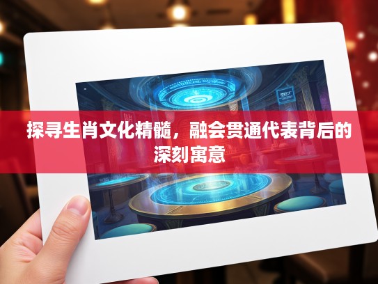 探寻生肖文化精髓，融会贯通代表背后的深刻寓意