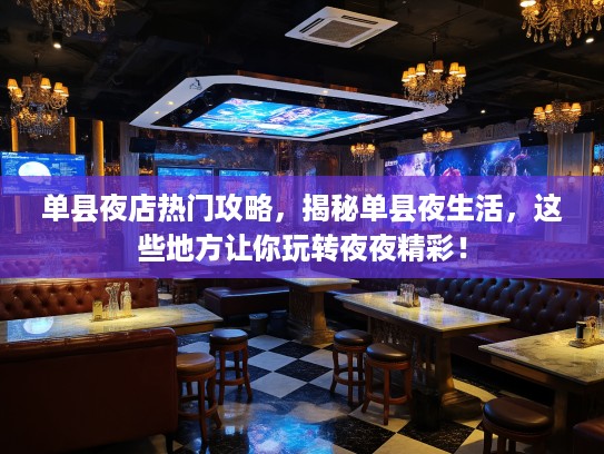单县夜店热门攻略，揭秘单县夜生活，这些地方让你玩转夜夜精彩！