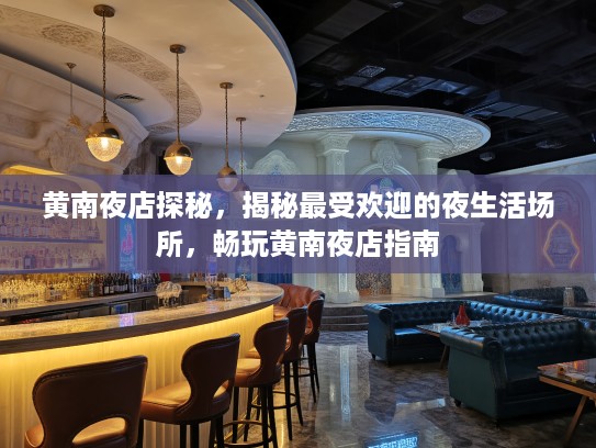 黄南夜店探秘，揭秘最受欢迎的夜生活场所，畅玩黄南夜店指南
