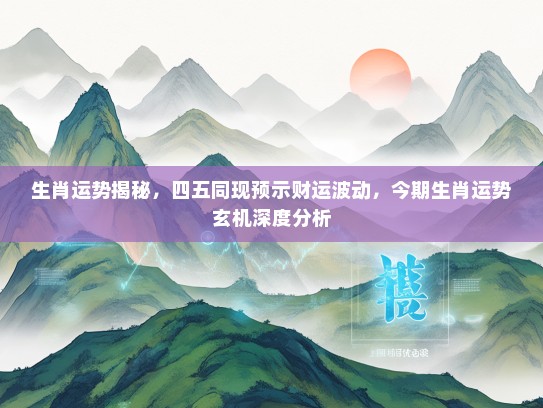 生肖运势揭秘,四五同现预示财运波动,今期生肖运势玄机深度分析 生肖运势揭秘,四五同现预示财运波动,今期生肖运势玄机深度分析