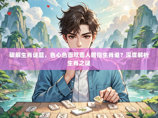 破解生肖谜题，色心色面双面人暗指生肖谁？深度解析生肖之谜