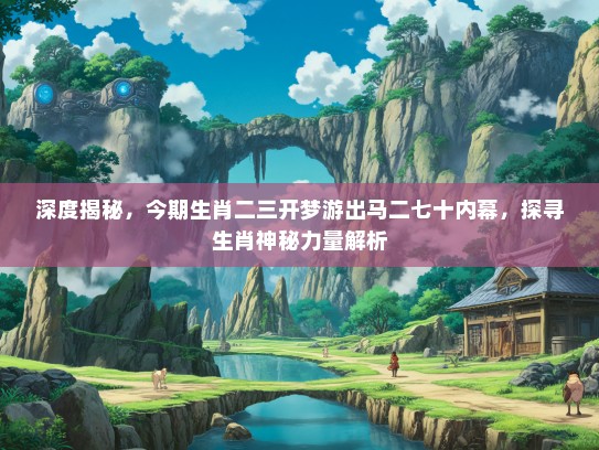 深度揭秘,今期生肖二三开梦游出马二七十内幕,探寻生肖神秘力量解析 深度揭秘,今期生肖二三开梦游出马二七十内幕,探寻生肖神秘力量解析