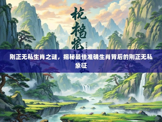 刚正无私生肖之谜，揭秘最佳准确生肖背后的刚正无私象征