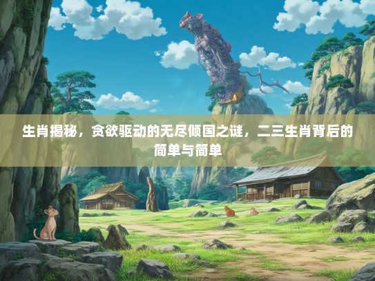 生肖揭秘，贪欲驱动的无尽倾国之谜，二三生肖背后的简单与简单