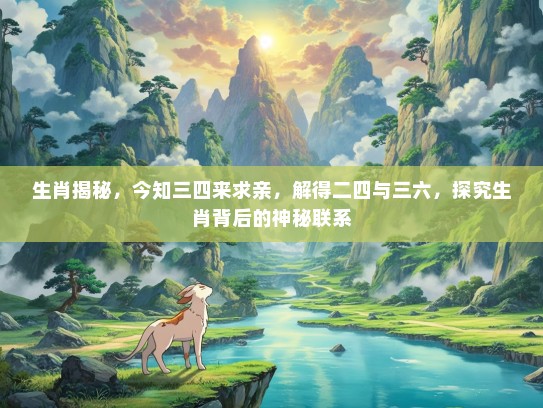 生肖揭秘,今知三四来求亲,解得二四与三六,探究生肖背后的神秘联系 生肖揭秘,今知三四来求亲,解得二四与三六,探究生肖背后的神秘联系