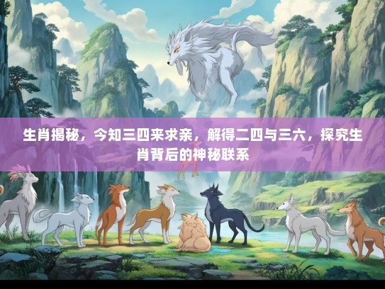 生肖揭秘,今知三四来求亲,解得二四与三六,探究生肖背后的神秘联系 生肖揭秘,今知三四来求亲,解得二四与三六,探究生肖背后的神秘联系