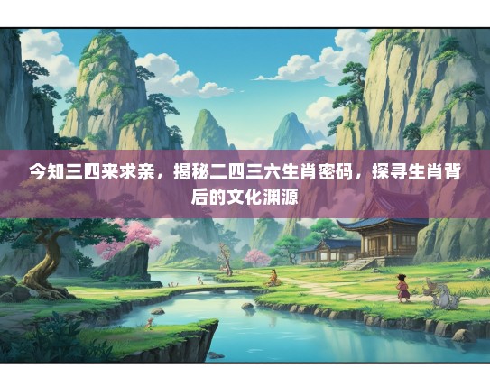 今知三四来求亲，揭秘二四三六生肖密码，探寻生肖背后的文化渊源