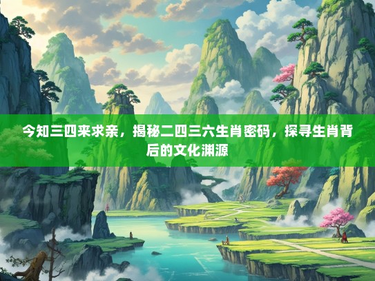 今知三四来求亲，揭秘二四三六生肖密码，探寻生肖背后的文化渊源