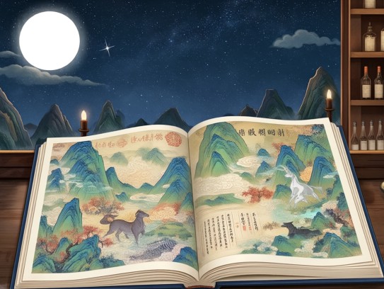 好书悟后三更月解谜，生肖探寻，书香时光里智慧的星光印记