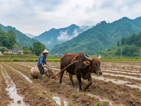 坚守农时精神，耕牛助力农耕传承，致敬本地农耕文化生肖农耕智慧展现