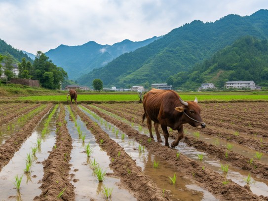 坚守农时精神，耕牛助力农耕传承，致敬本地农耕文化生肖农耕智慧展现