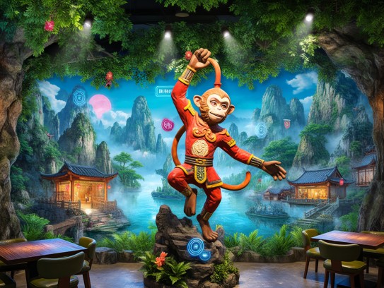 生肖猴传奇，欢蹦乱跳生肖猴，揭秘灵动生肖猴的趣味传说故事