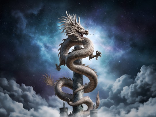 生肖龙独占鳌头，高耸入云的龙文化象征解析