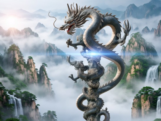 生肖龙独占鳌头，高耸入云的龙文化象征解析