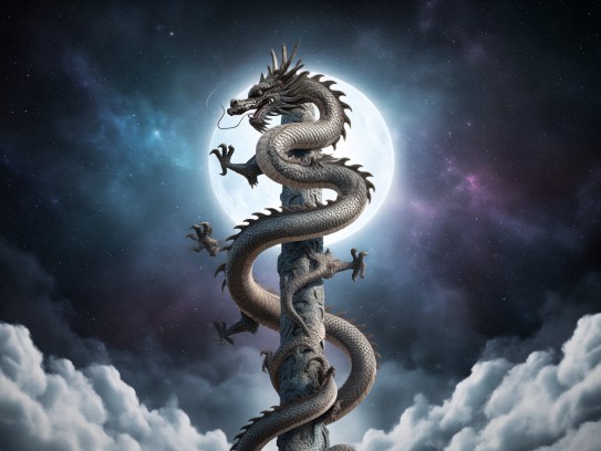 生肖龙独占鳌头，高耸入云的龙文化象征解析