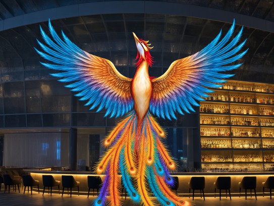 生肖凤凰之美，含苞欲放象征，揭秘凤凰展翅的吉祥寓意解析