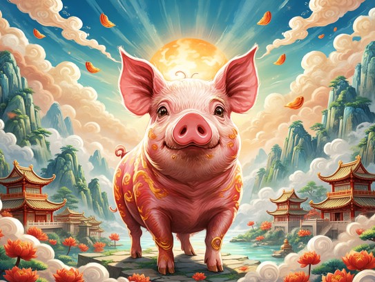 金猪送福迎新春，红红火火生肖猪，喜庆过大年吉祥兆头全解析