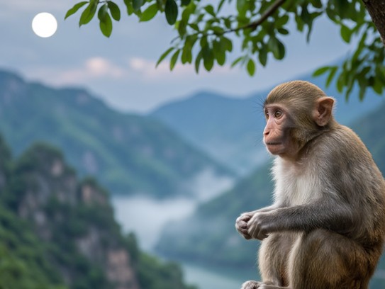 树下静坐悟猴道,一八专注九志凝—探寻生肖猴的内在精神境界与专注力奥秘 树下静坐悟猴道,一八专注九志凝—探寻生肖猴的内在精神境界与专注力奥秘