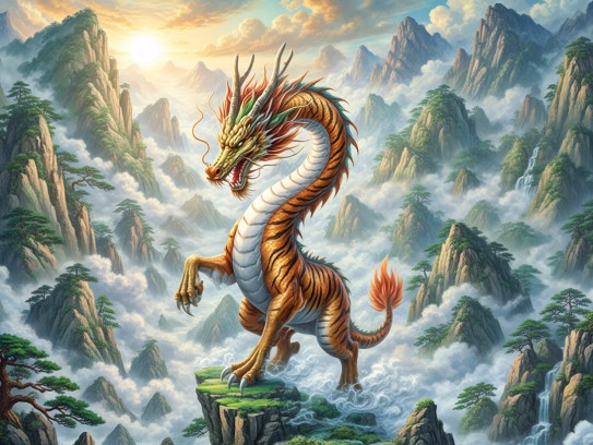 生肖龙传奇，别后孤蓬万里征，龙行虎步生威风，探寻生肖龙的壮志凌云之路