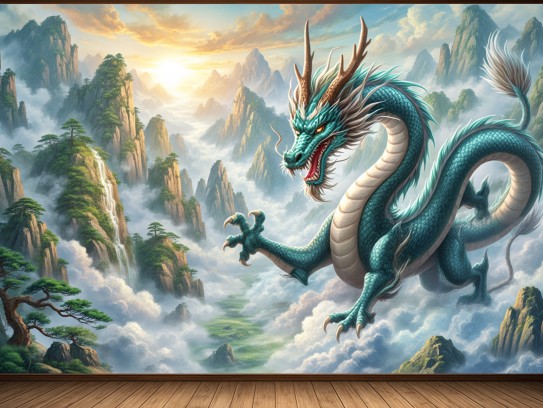 生肖龙传奇，别后孤蓬万里征，龙行虎步生威风，探寻生肖龙的壮志凌云之路