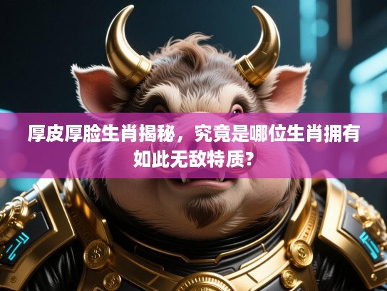 厚皮厚脸生肖揭秘，究竟是哪位生肖拥有如此无敌特质？