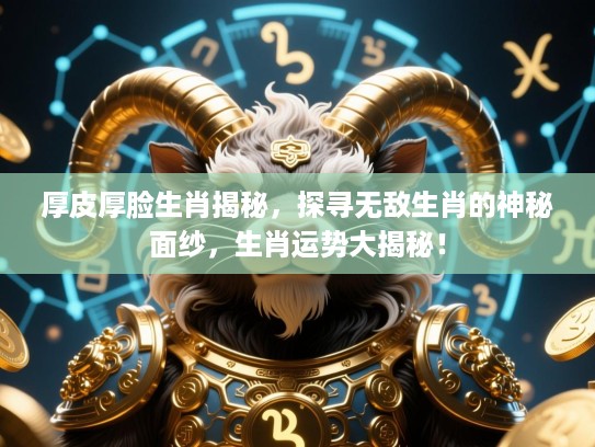 厚皮厚脸生肖揭秘,探寻无敌生肖的神秘面纱,生肖运势大揭秘! 厚皮厚脸生肖揭秘,探寻无敌生肖的神秘面纱,生肖运势大揭秘!