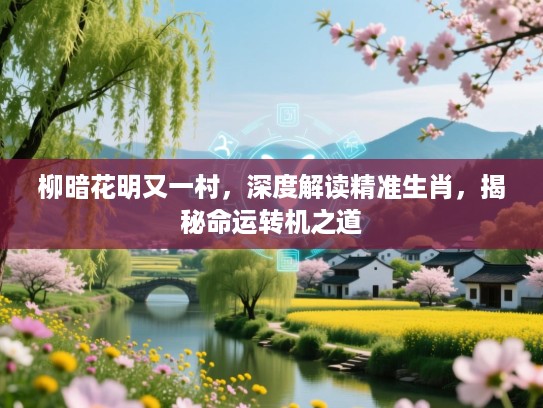 柳暗花明又一村，深度解读精准生肖，揭秘命运转机之道