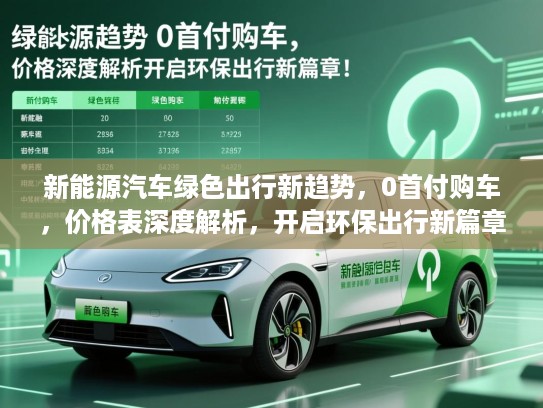 新能源汽车绿色出行新趋势,0首付购车,价格表深度解析,开启环保出行新篇章! 新能源汽车绿色出行新趋势,0首付购车,价格表深度解析,开启环保出行新篇章!