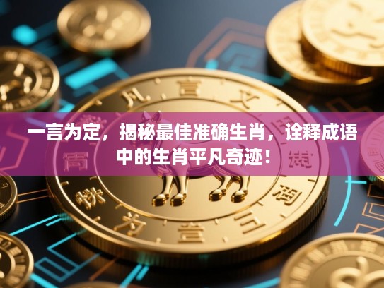 一言为定,揭秘最佳准确生肖,诠释成语中的生肖平凡奇迹! 一言为定,揭秘最佳准确生肖,诠释成语中的生肖平凡奇迹!