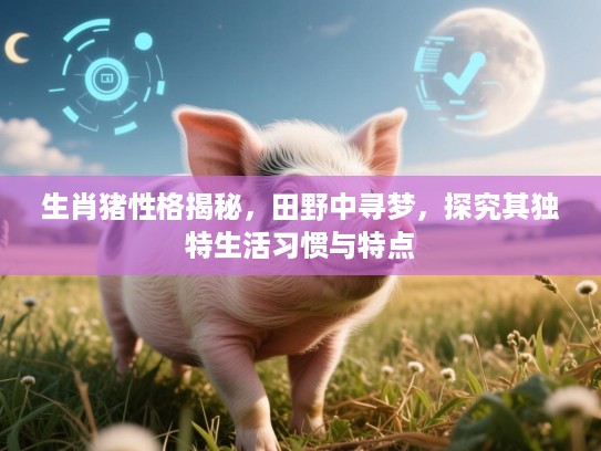 生肖猪性格揭秘，田野中寻梦，探究其独特生活习惯与特点