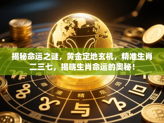 揭秘命运之谜,黄金定地玄机,精准生肖二三七,揭晓生肖命运的奥秘! 揭秘命运之谜,黄金定地玄机,精准生肖二三七,揭晓生肖命运的奥秘!