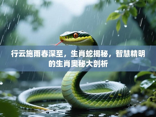 行云施雨春深至，生肖蛇揭秘，智慧精明的生肖奥秘大剖析