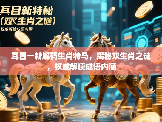 耳目一新解码生肖特马,揭秘双生肖之谜,权威解读成语内涵 耳目一新解码生肖特马,揭秘双生肖之谜,权威解读成语内涵