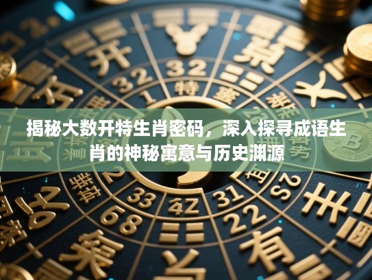 揭秘大数开特生肖密码,深入探寻成语生肖的神秘寓意与历史渊源 揭秘大数开特生肖密码,深入探寻成语生肖的神秘寓意与历史渊源