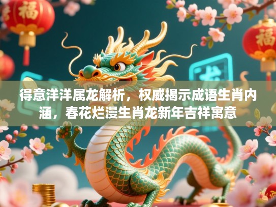 得意洋洋属龙解析，权威揭示成语生肖内涵，春花烂漫生肖龙新年吉祥寓意