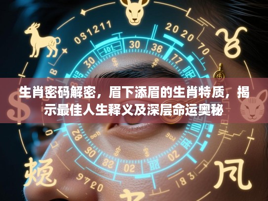 生肖密码解密，眉下添眉的生肖特质，揭示最佳人生释义及深层命运奥秘
