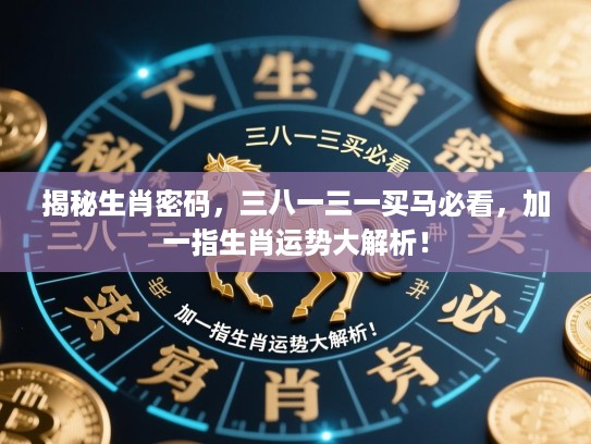 揭秘生肖密码，三八一三一买马必看，加一指生肖运势大解析！