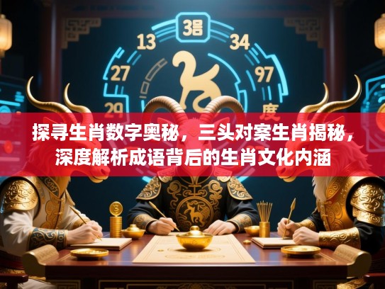 探寻生肖数字奥秘，三头对案生肖揭秘，深度解析成语背后的生肖文化内涵