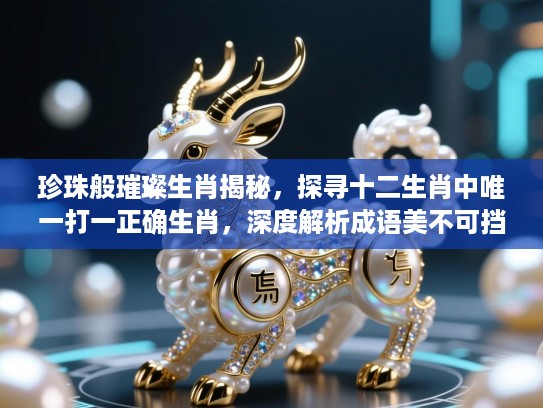 珍珠般璀璨生肖揭秘，探寻十二生肖中唯一打一正确生肖，深度解析成语美不可挡的含义