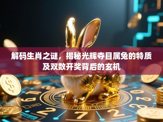 解码生肖之谜，揭秘光辉夺目属兔的特质及双数开奖背后的玄机