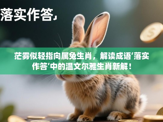 茫雾似轻指向属兔生肖，解读成语‘落实作答’中的温文尔雅生肖新解！