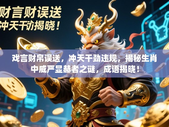 戏言财帛误送，冲天干劲违规，揭秘生肖中威严显赫者之谜，成语揭晓！