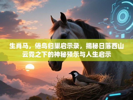 生肖马，倦鸟归巢启示录，揭秘日落西山云霓之下的神秘预示与人生启示