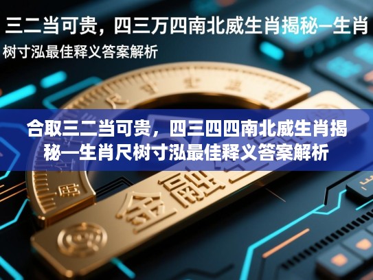 合取三二当可贵，四三四四南北威生肖揭秘—生肖尺树寸泓最佳释义答案解析