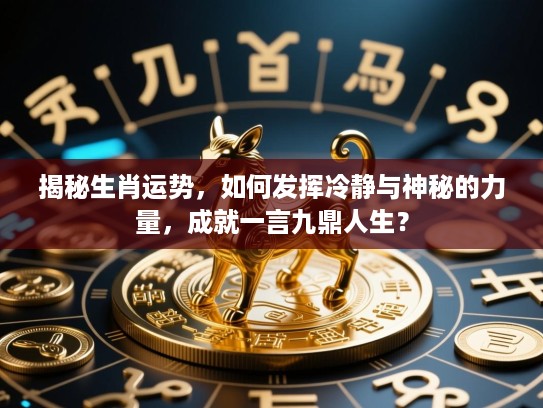 揭秘生肖运势,如何发挥冷静与神秘的力量,成就一言九鼎人生? 揭秘生肖运势,如何发挥冷静与神秘的力量,成就一言九鼎人生?