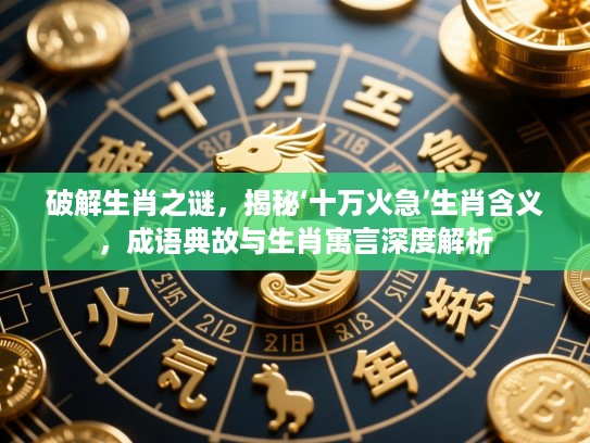破解生肖之谜，揭秘‘十万火急’生肖含义，成语典故与生肖寓言深度解析