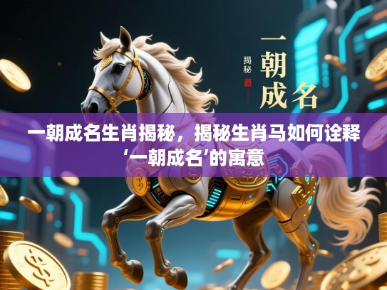 一朝成名生肖揭秘，揭秘生肖马如何诠释‘一朝成名’的寓意