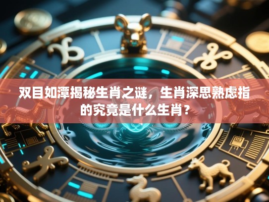 双目如潭揭秘生肖之谜，生肖深思熟虑指的究竟是什么生肖？