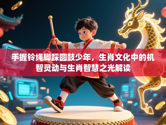 手握铃绳脚踩圆鼓少年，生肖文化中的机智灵动与生肖智慧之光解读